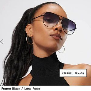 Quay Australia High Key 62mm Extra Large Aviator Sunglasses